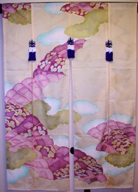 四つ身を花嫁のれんにリフォーム